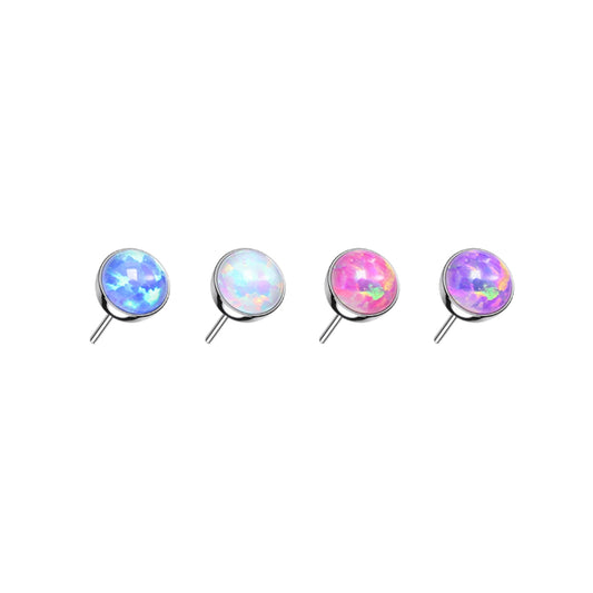 Titanium Threadless Opal Top