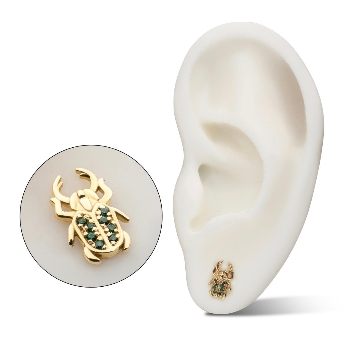 14K Gold Beetle Top