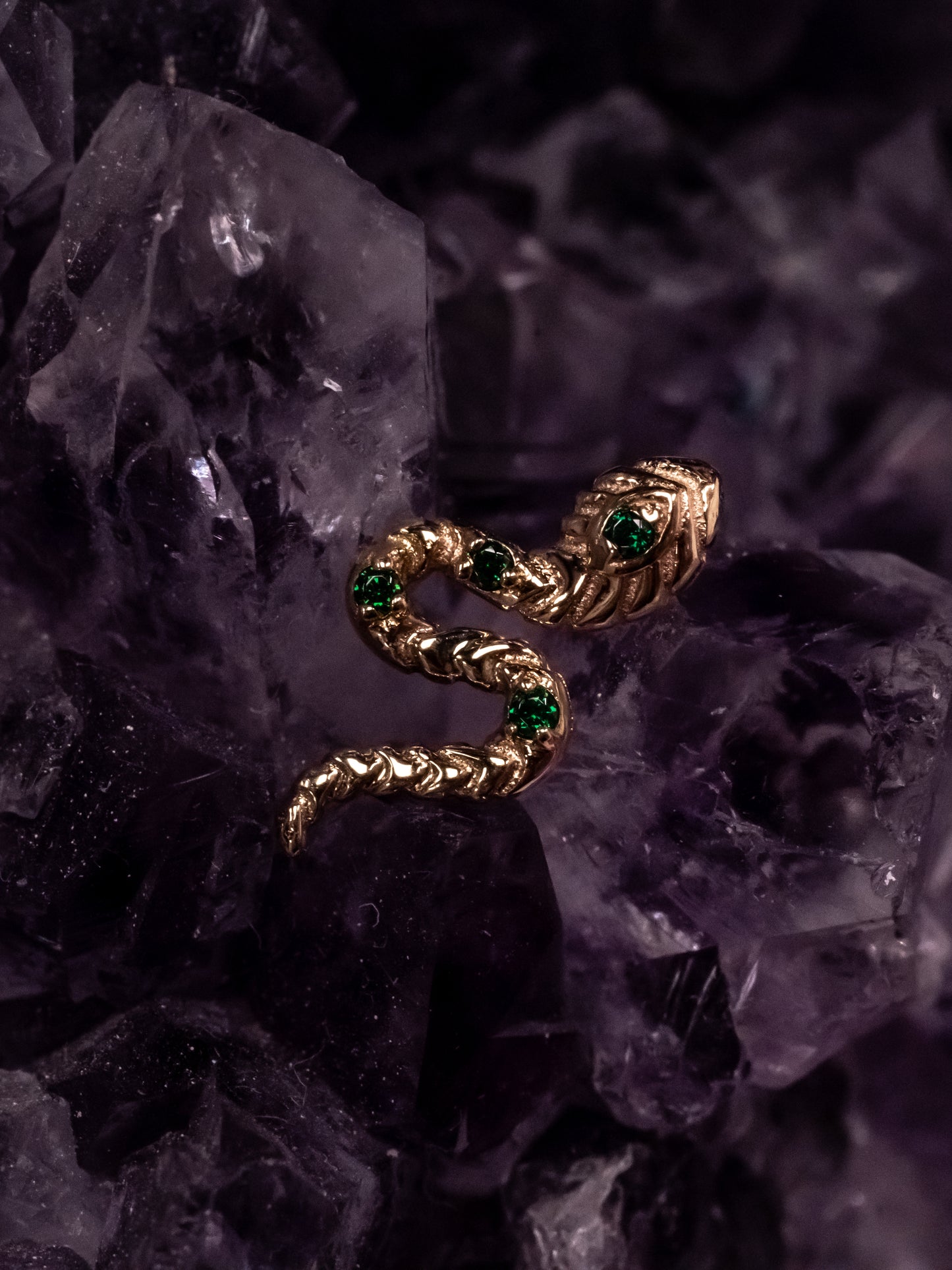 14K Gold Serpent Top