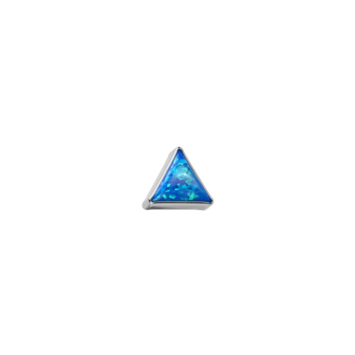 Titanium Threadless Opal Triangle Top