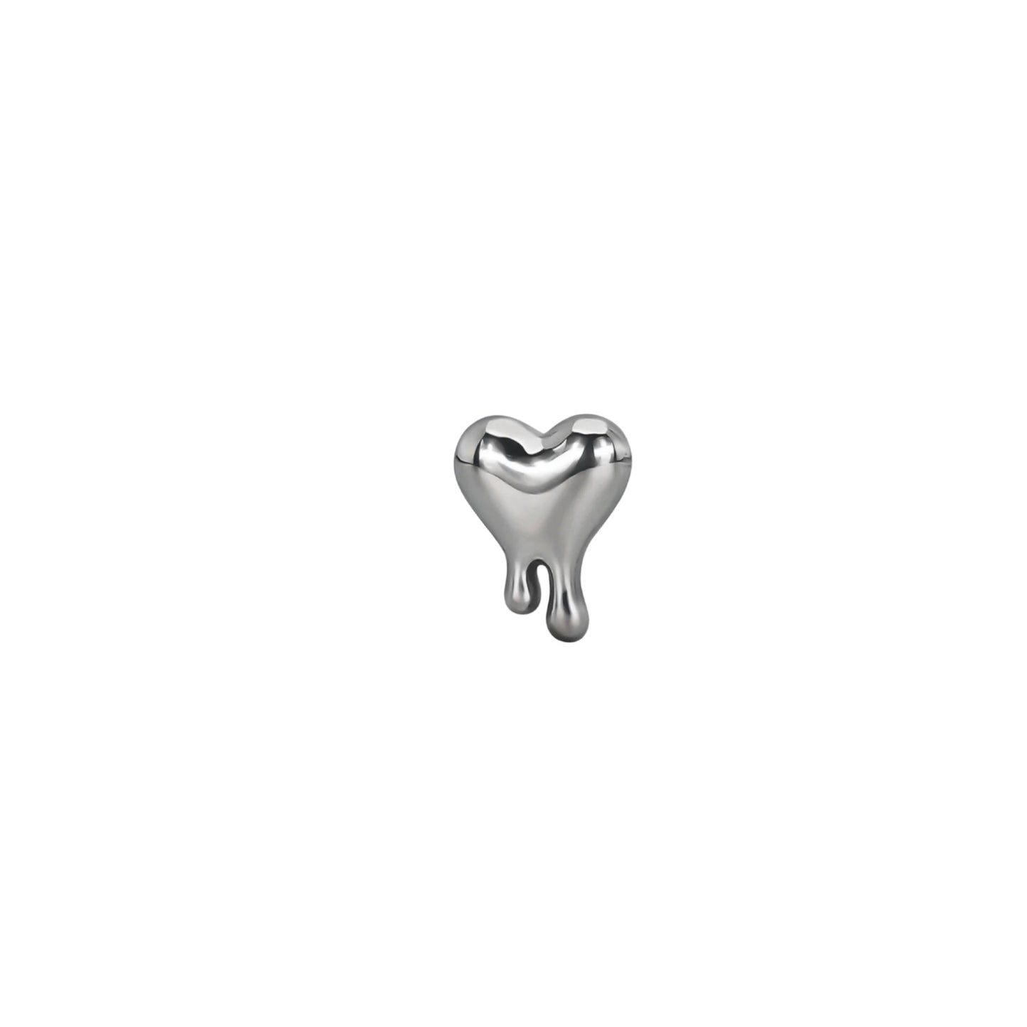 Titanium Threadless Melting Heart Top