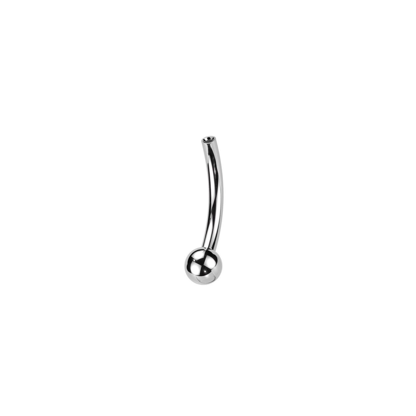 16g Titanium Threadless Push In Curved Barbell Pin 16g