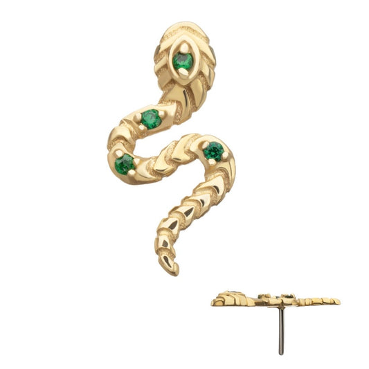 14K Gold Serpent Top