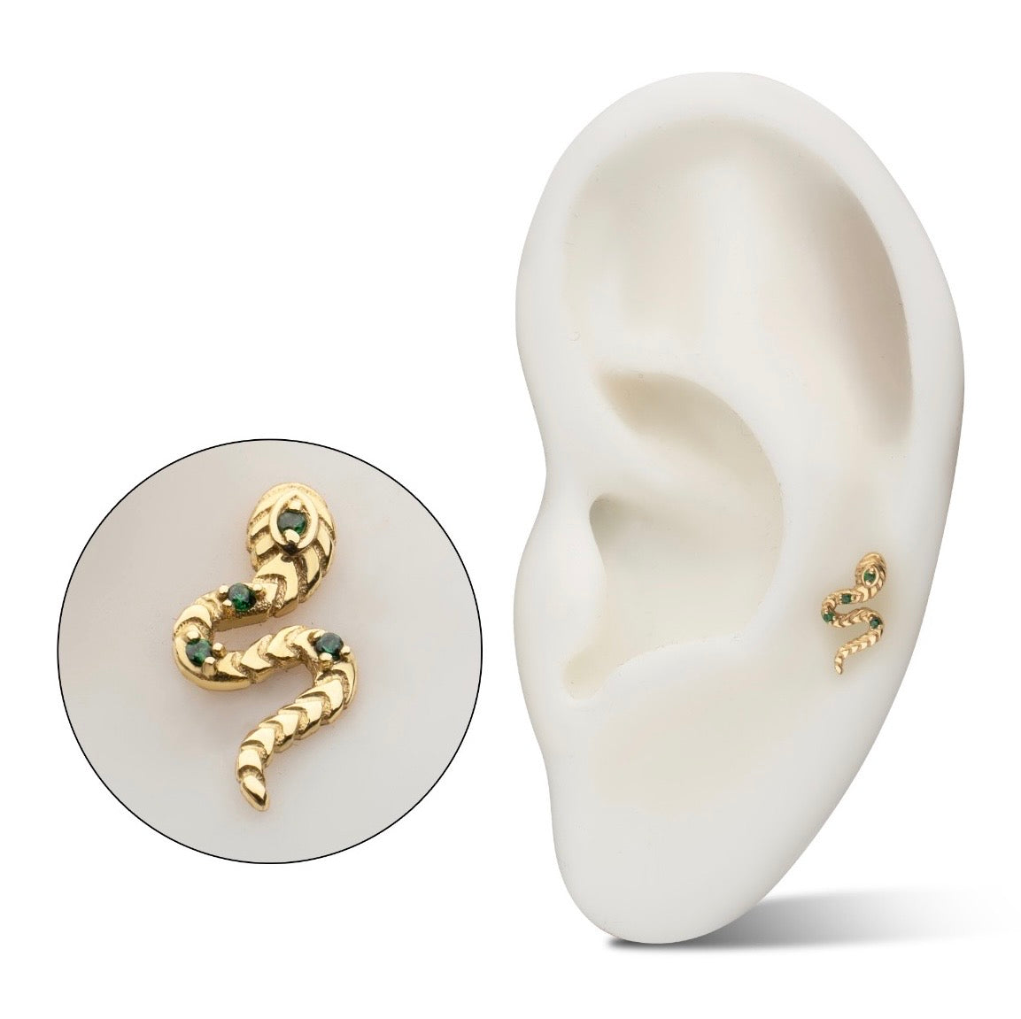 14K Gold Serpent Top