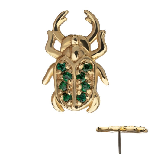14K Gold Beetle Top