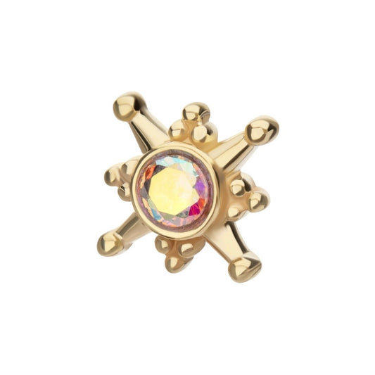 14K Gold North Star Threadless Top